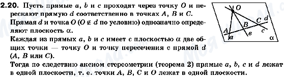 ГДЗ Геометрія 10 клас сторінка 2.20