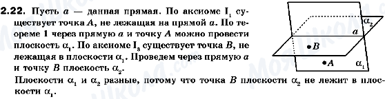 ГДЗ Геометрія 10 клас сторінка 2.22