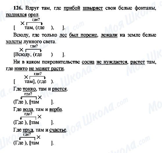 ГДЗ Російська мова 9 клас сторінка 126