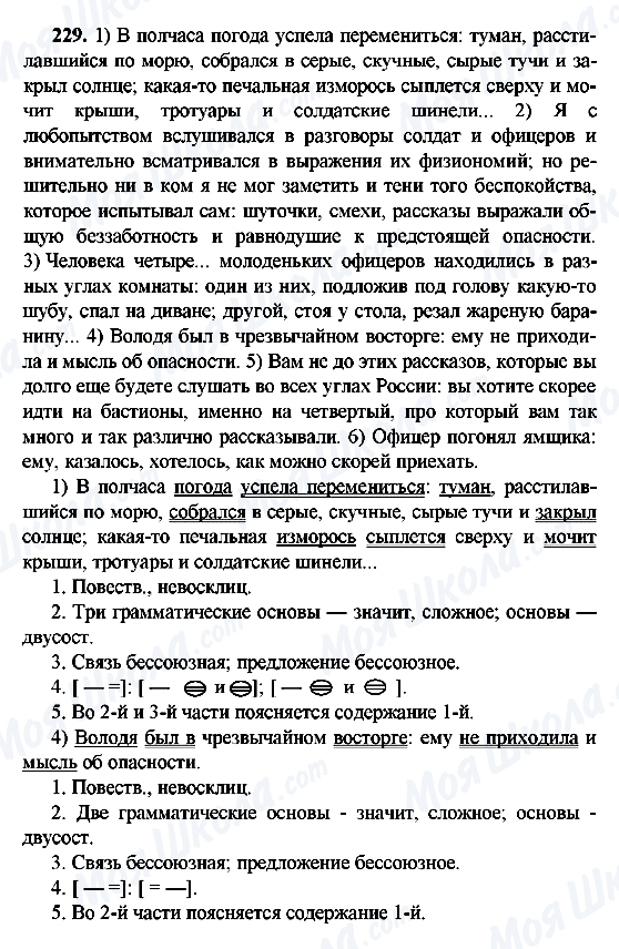 ГДЗ Російська мова 9 клас сторінка 229