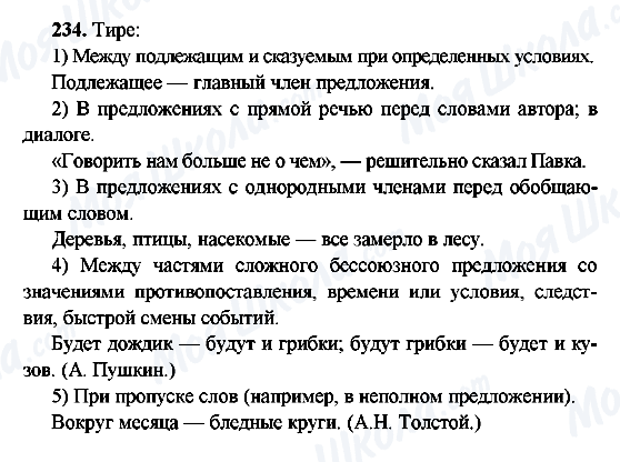 ГДЗ Російська мова 9 клас сторінка 234