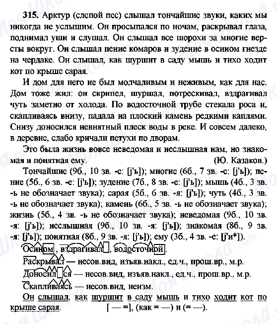 ГДЗ Російська мова 9 клас сторінка 315