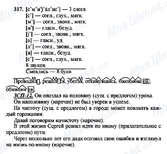 ГДЗ Російська мова 8 клас сторінка 317