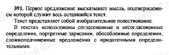 ГДЗ Російська мова 8 клас сторінка 391