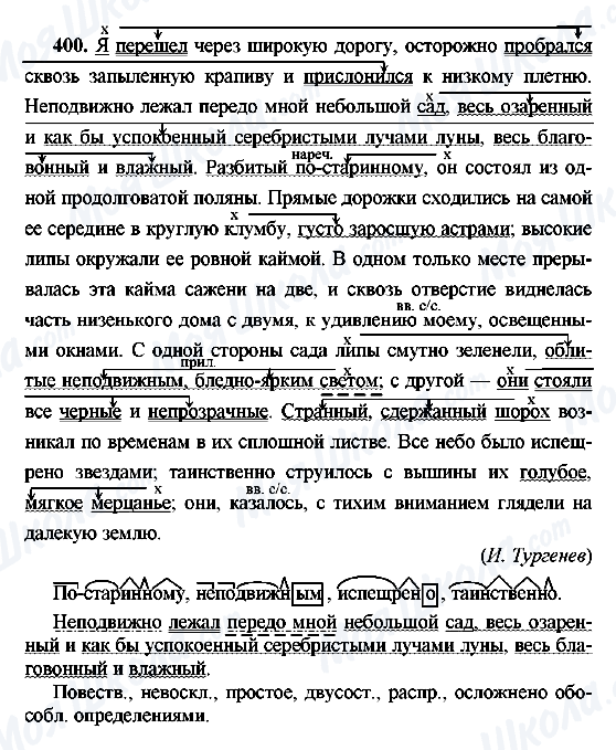 ГДЗ Російська мова 8 клас сторінка 400