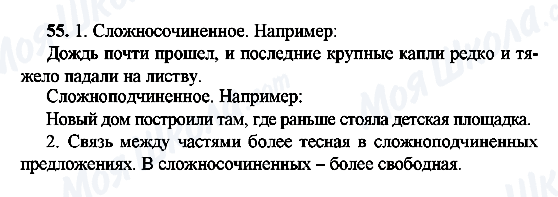 ГДЗ Російська мова 9 клас сторінка 55