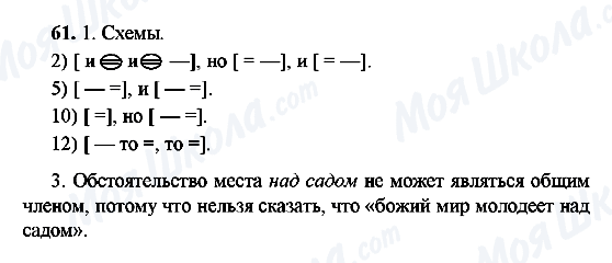 ГДЗ Російська мова 9 клас сторінка 61