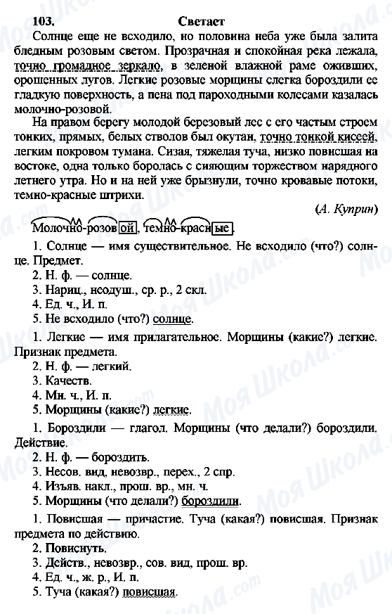 ГДЗ Русский язык 8 класс страница 103