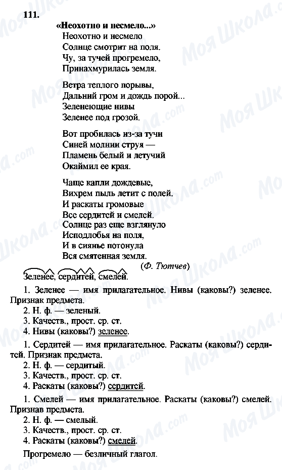 ГДЗ Російська мова 8 клас сторінка 111