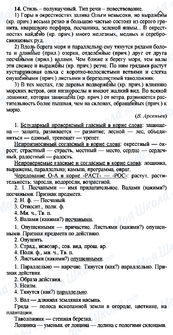 ГДЗ Російська мова 8 клас сторінка 14