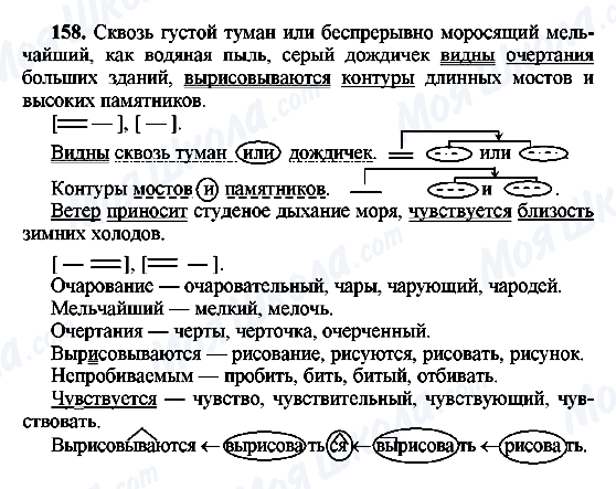 ГДЗ Російська мова 8 клас сторінка 158