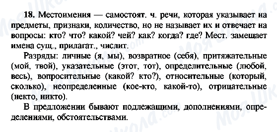 ГДЗ Російська мова 8 клас сторінка 18