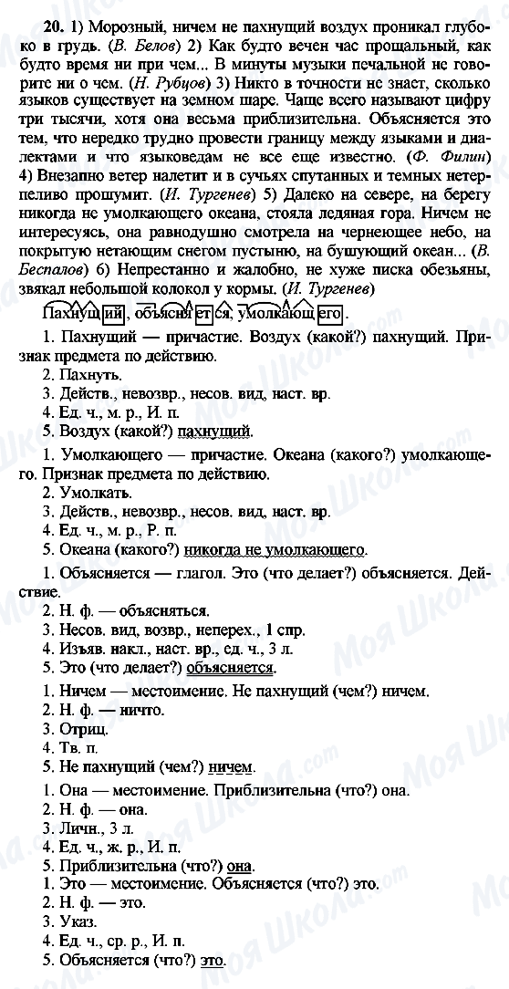ГДЗ Русский язык 8 класс страница 20