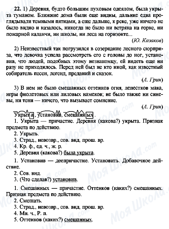 ГДЗ Російська мова 8 клас сторінка 22