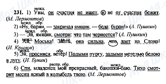 ГДЗ Російська мова 8 клас сторінка 231