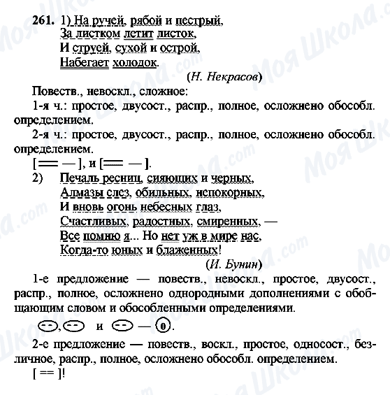 ГДЗ Російська мова 8 клас сторінка 261