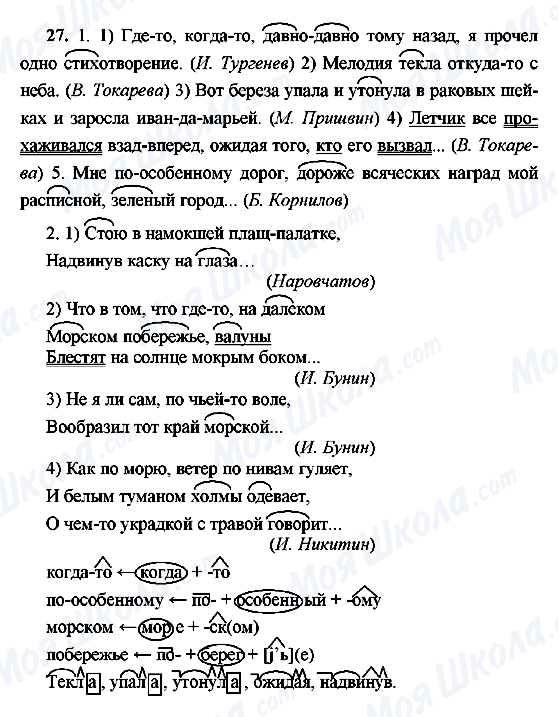 ГДЗ Російська мова 8 клас сторінка 27