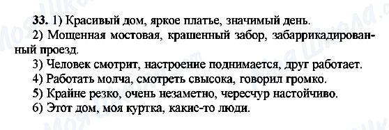 ГДЗ Російська мова 8 клас сторінка 33