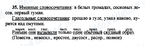 ГДЗ Російська мова 8 клас сторінка 35