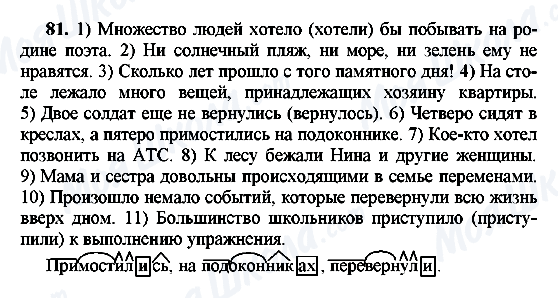 ГДЗ Російська мова 8 клас сторінка 81