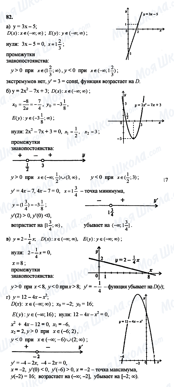 ГДЗ Алгебра 10 клас сторінка 82