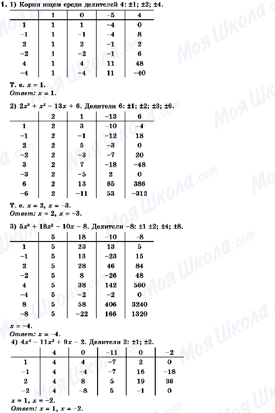 ГДЗ Алгебра 10 класс страница 1