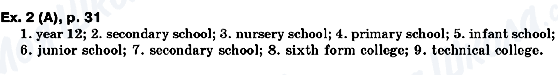 ГДЗ Английский язык 10 класс страница ex.2(A), p.31