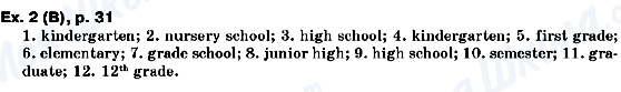 ГДЗ Английский язык 10 класс страница ex.2(B), p.31