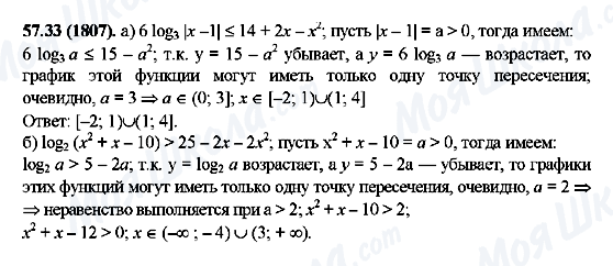 ГДЗ Алгебра 10 клас сторінка 57.33(1807)