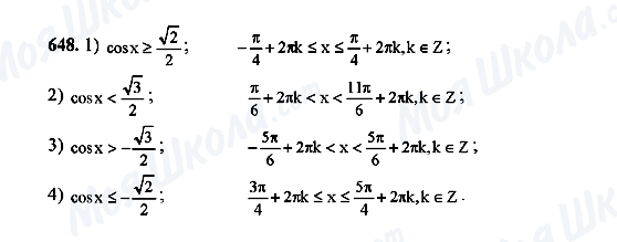 ГДЗ Алгебра 10 клас сторінка 648