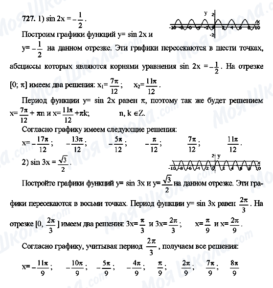 ГДЗ Алгебра 10 клас сторінка 727
