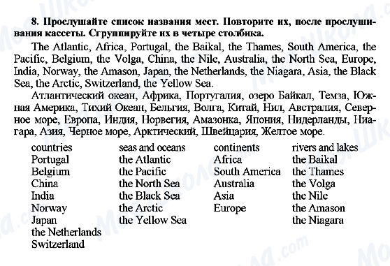 ГДЗ Англійська мова 7 клас сторінка 8