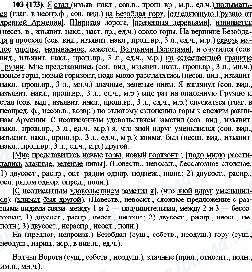 ГДЗ Російська мова 10 клас сторінка 103(173)
