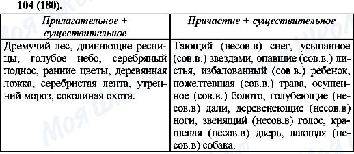 ГДЗ Російська мова 10 клас сторінка 104(180)