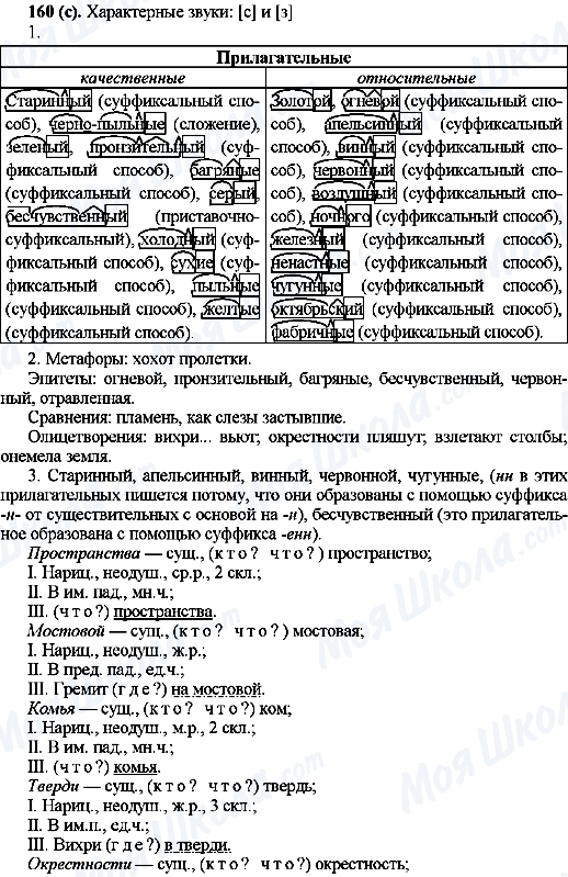 ГДЗ Російська мова 10 клас сторінка 160