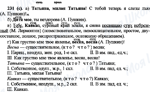 ГДЗ Російська мова 10 клас сторінка 231(с)
