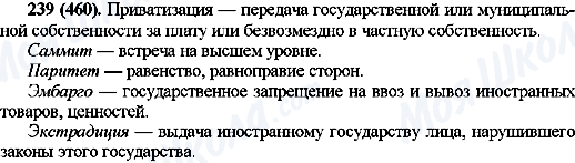 ГДЗ Російська мова 10 клас сторінка 239(460)
