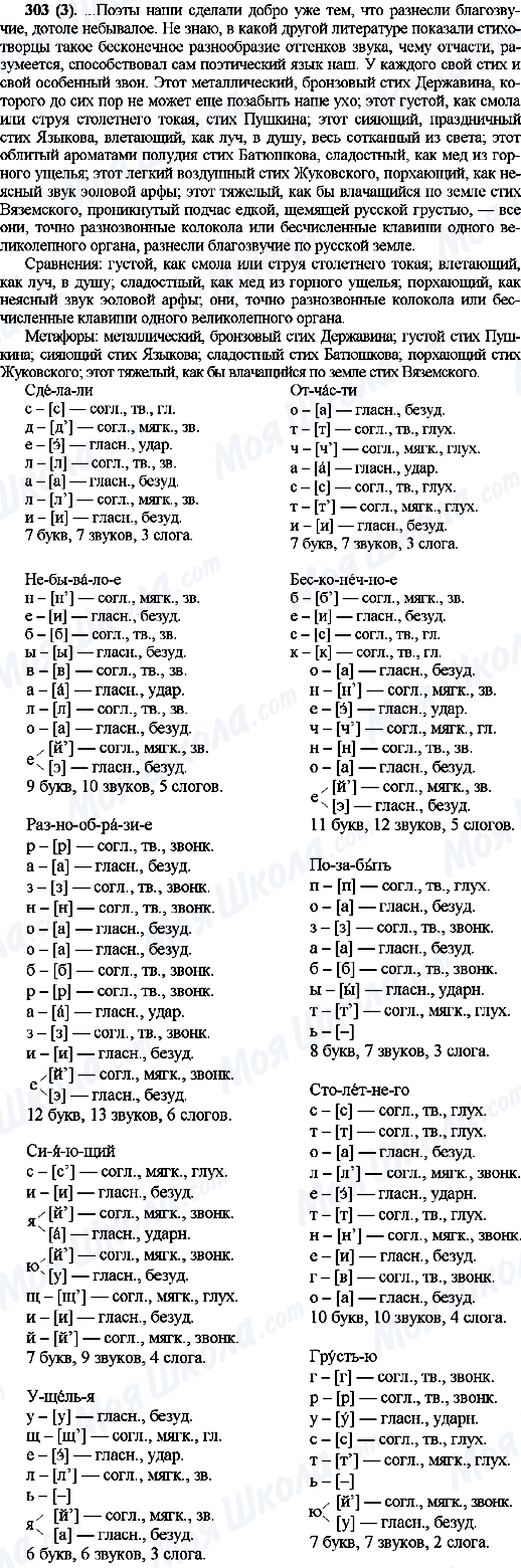 ГДЗ Російська мова 10 клас сторінка 303(3)