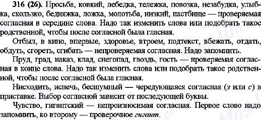ГДЗ Русский язык 10 класс страница 316(26)