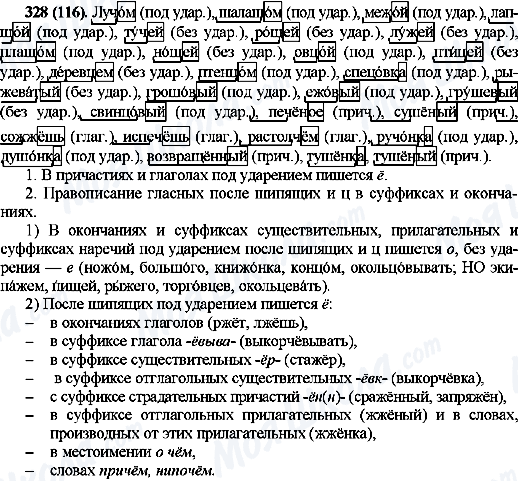 ГДЗ Російська мова 10 клас сторінка 328(116)