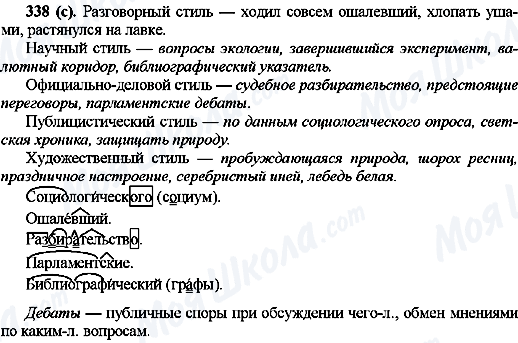 ГДЗ Російська мова 10 клас сторінка 338(с)