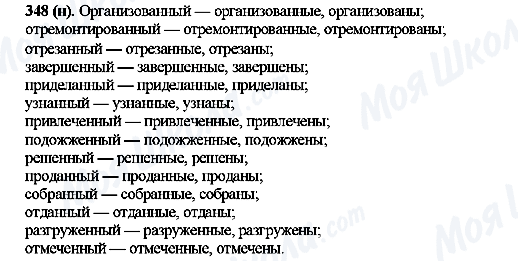 ГДЗ Російська мова 10 клас сторінка 348(н)