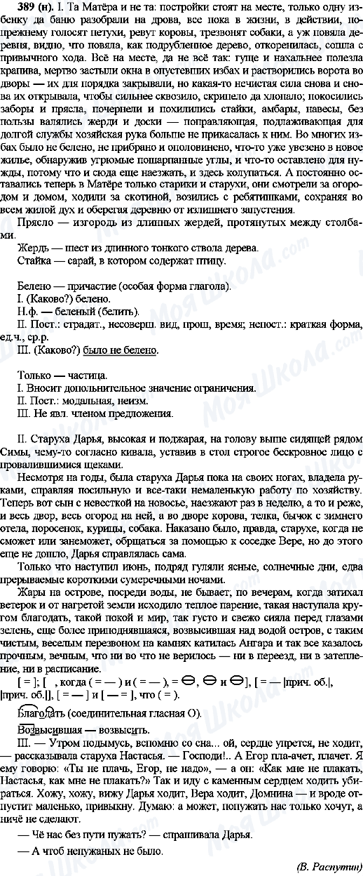 ГДЗ Російська мова 10 клас сторінка 389(н)