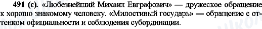 ГДЗ Російська мова 10 клас сторінка 491(с)