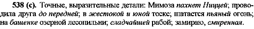 ГДЗ Російська мова 10 клас сторінка 538(с)