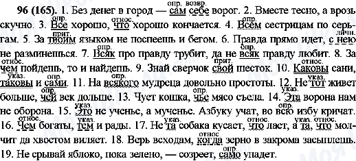 ГДЗ Російська мова 10 клас сторінка 96(165)