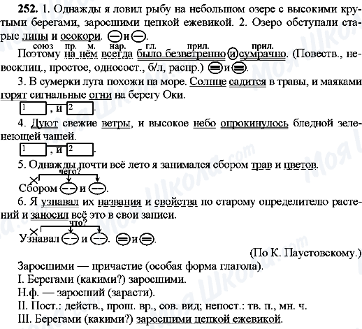 ГДЗ Російська мова 8 клас сторінка 252