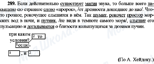 ГДЗ Російська мова 8 клас сторінка 289
