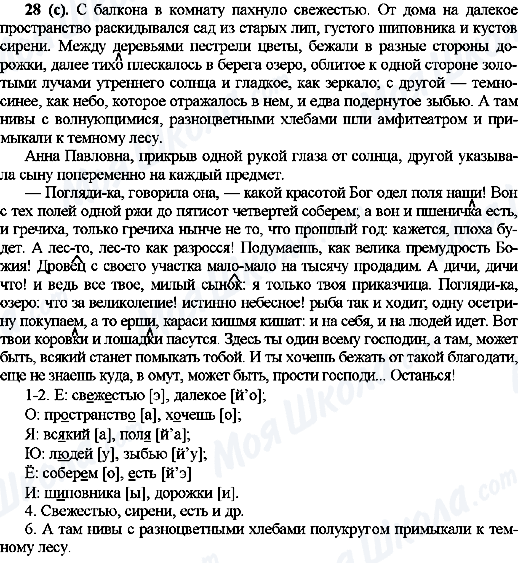 ГДЗ Російська мова 10 клас сторінка 28(с)