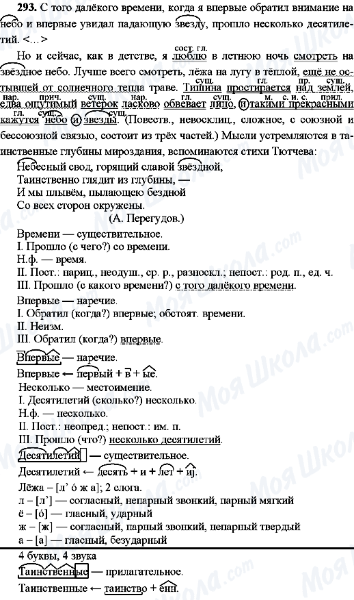 ГДЗ Російська мова 8 клас сторінка 293